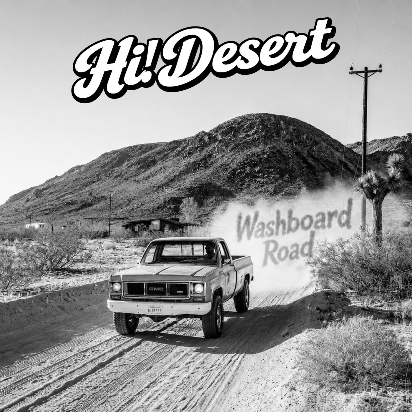 Washboard Road album cover &mdash; a truck kicking up dust on a desert road